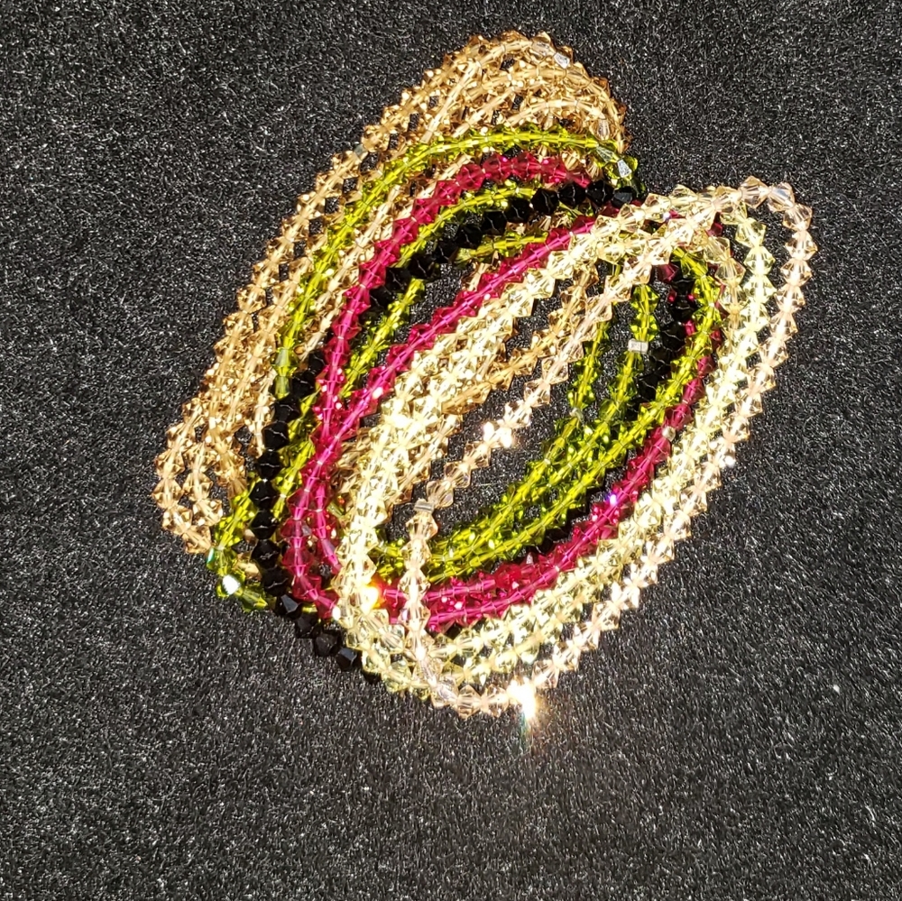 Lot of 14 Swarovski Crystal Stretch Bracelets